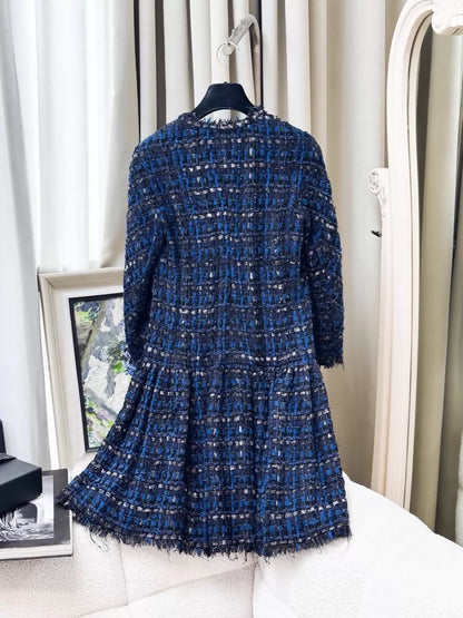 Chanel 11P Blue tweed Dress