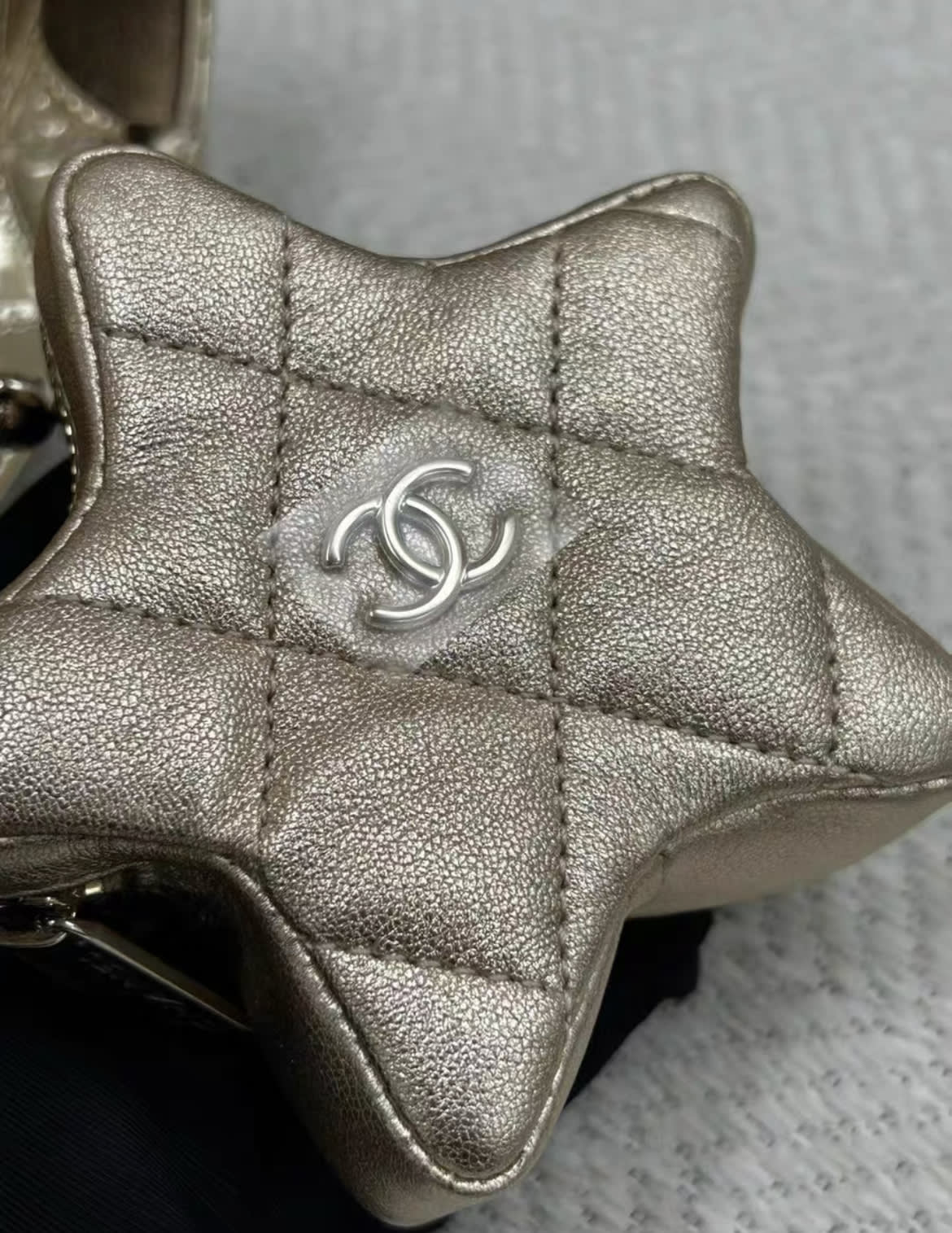 CHANEL 24C BACKPACK WITH STAR PATENT GOLD LGHW (MICROCHIP)