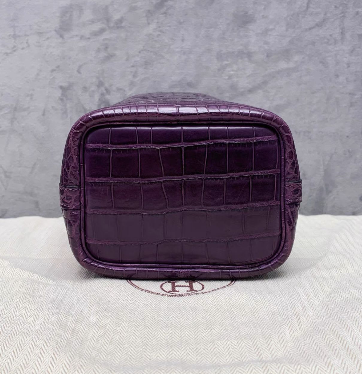 Hermes purple crocodile matte micro 14 picotin