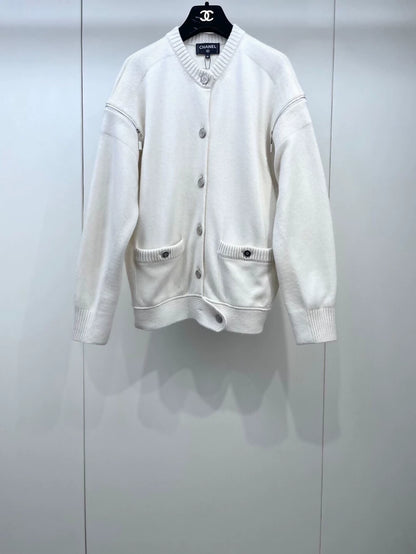 Chanel 25P ecru cardigan