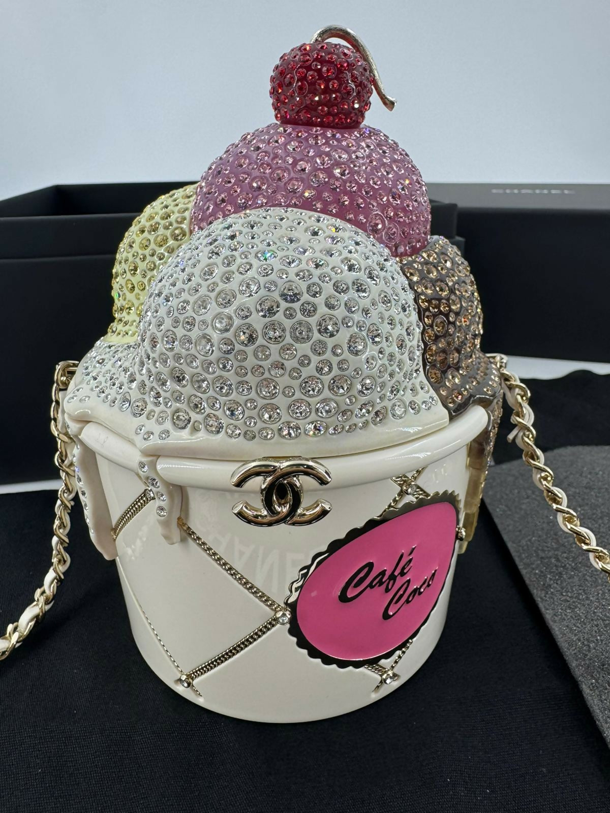 Chanel 2026 Rhinestone Gelato Ice Cream Multicoloured Minaudière Evening Bag