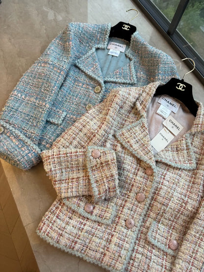 Chanel light pink tweed jacket