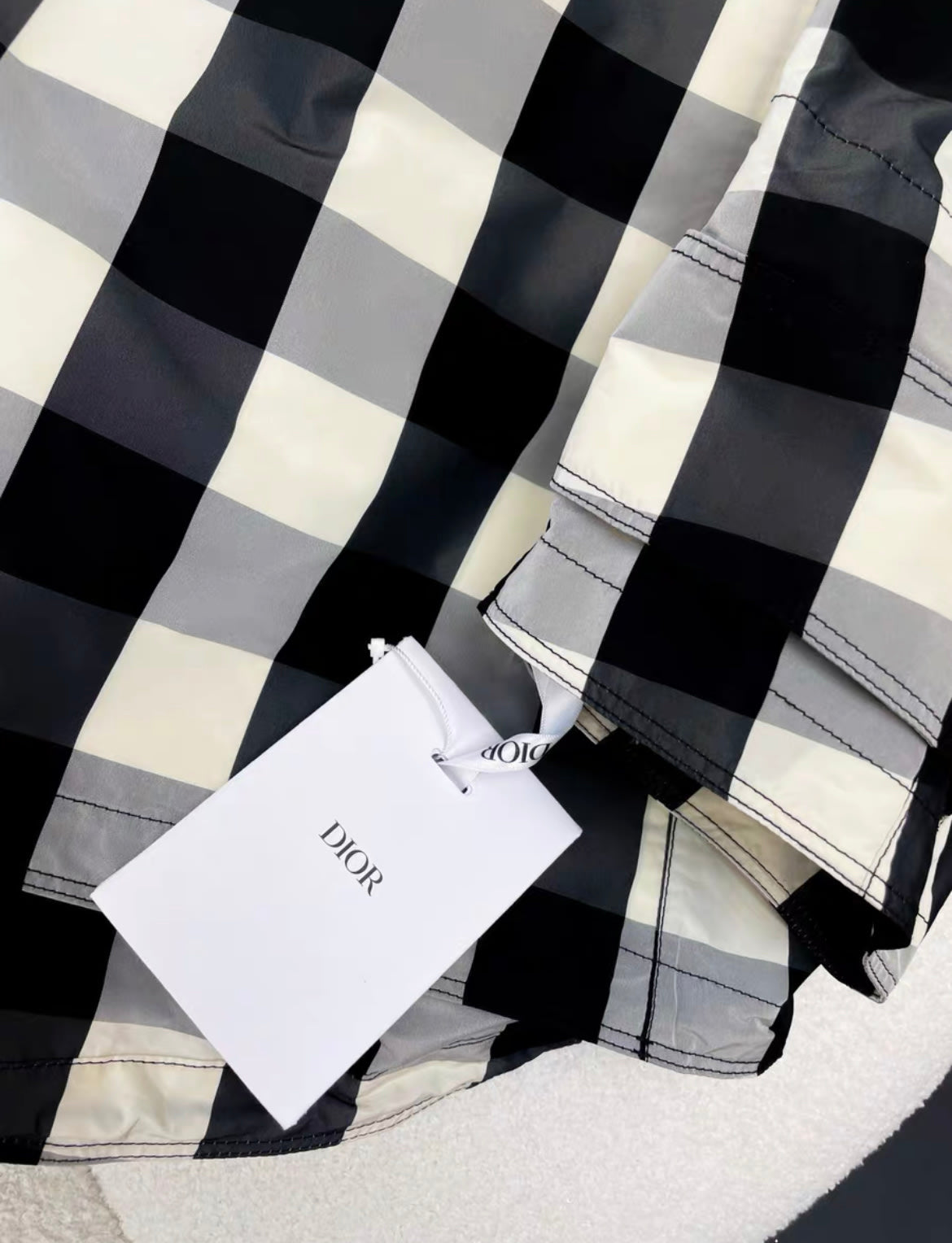 Dior 23 black and white plaid jackets