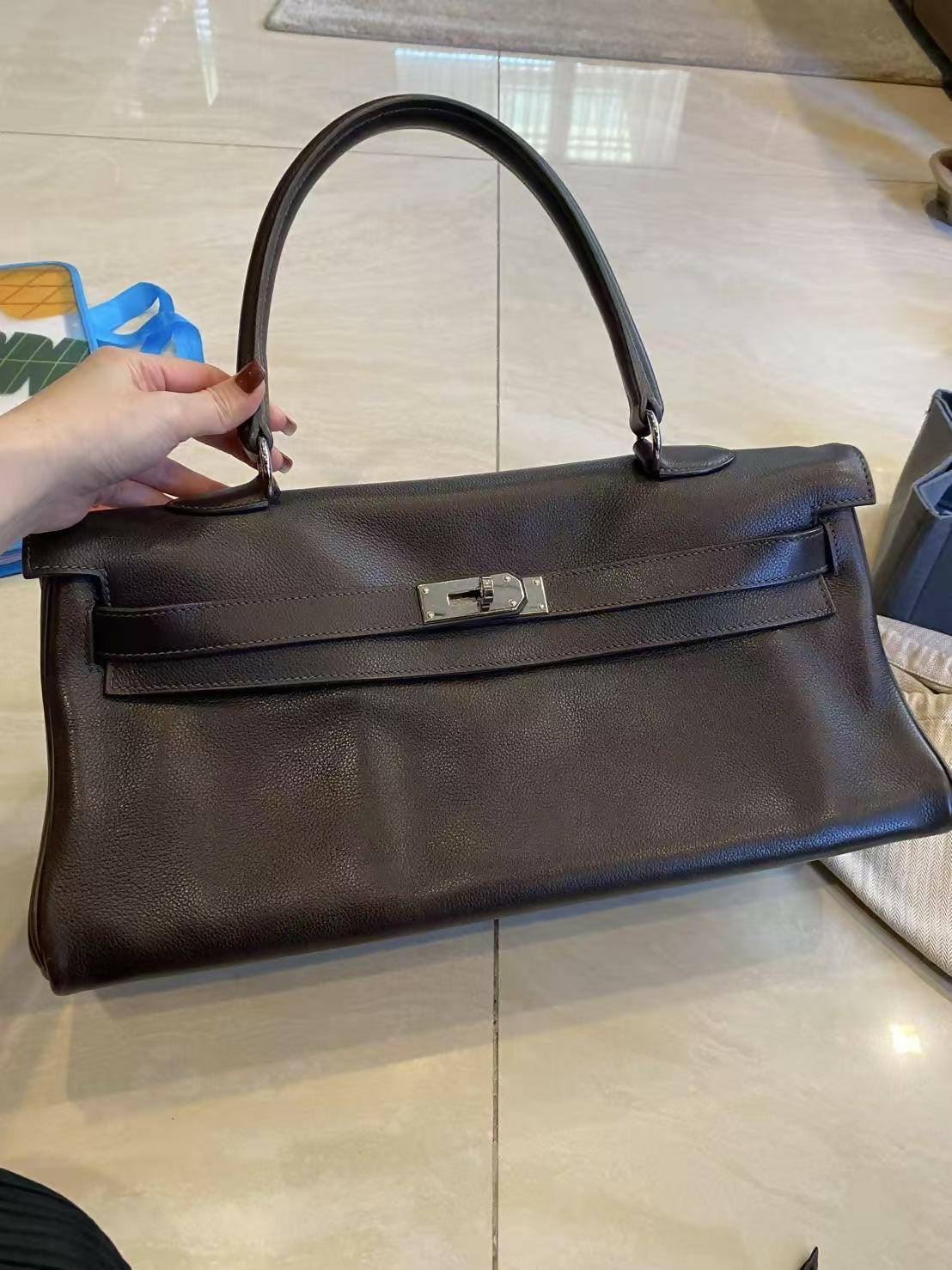 Hermes vintage Kelly shoulder brown
