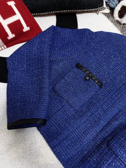 Chanel 19C Blue tweed jacket