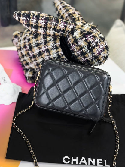 Chanel, small gold mirror camera bag,