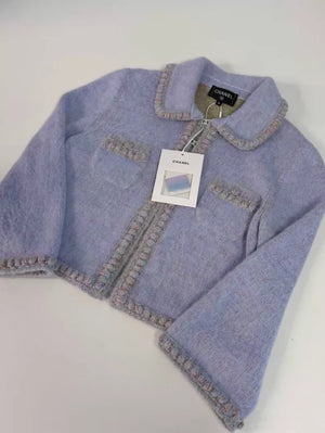 Chanel 25B Purple Cardigan