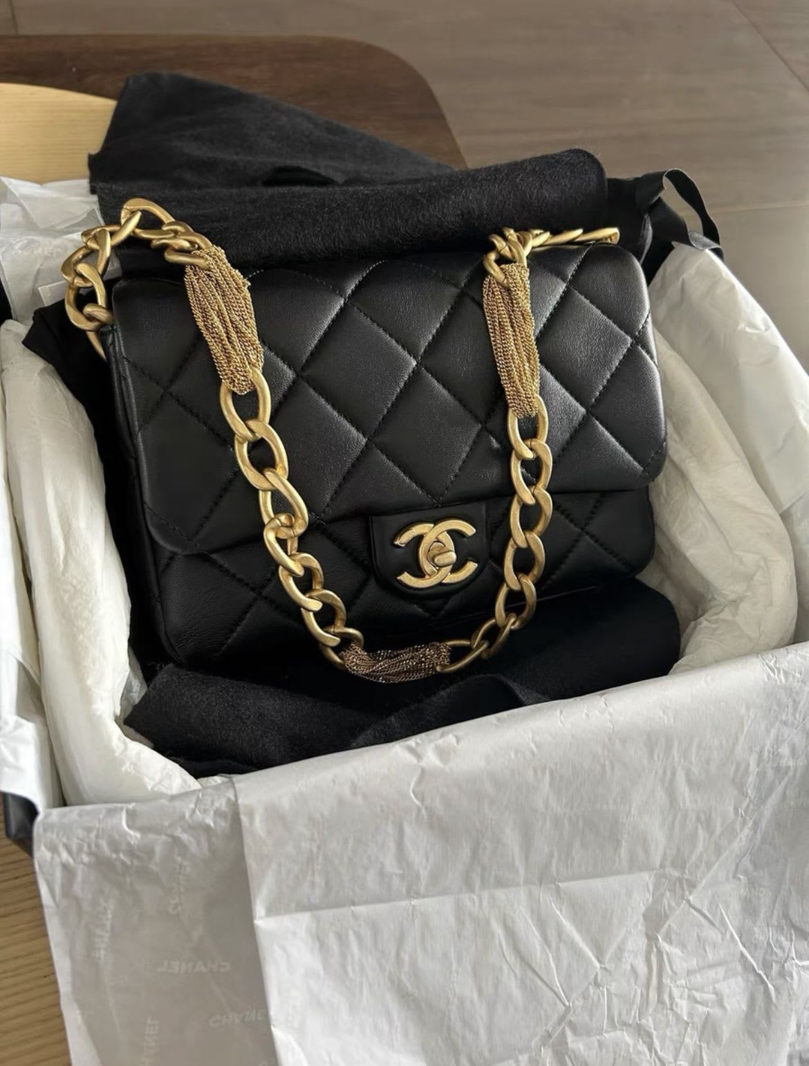 Chanel 23a square tassel bag