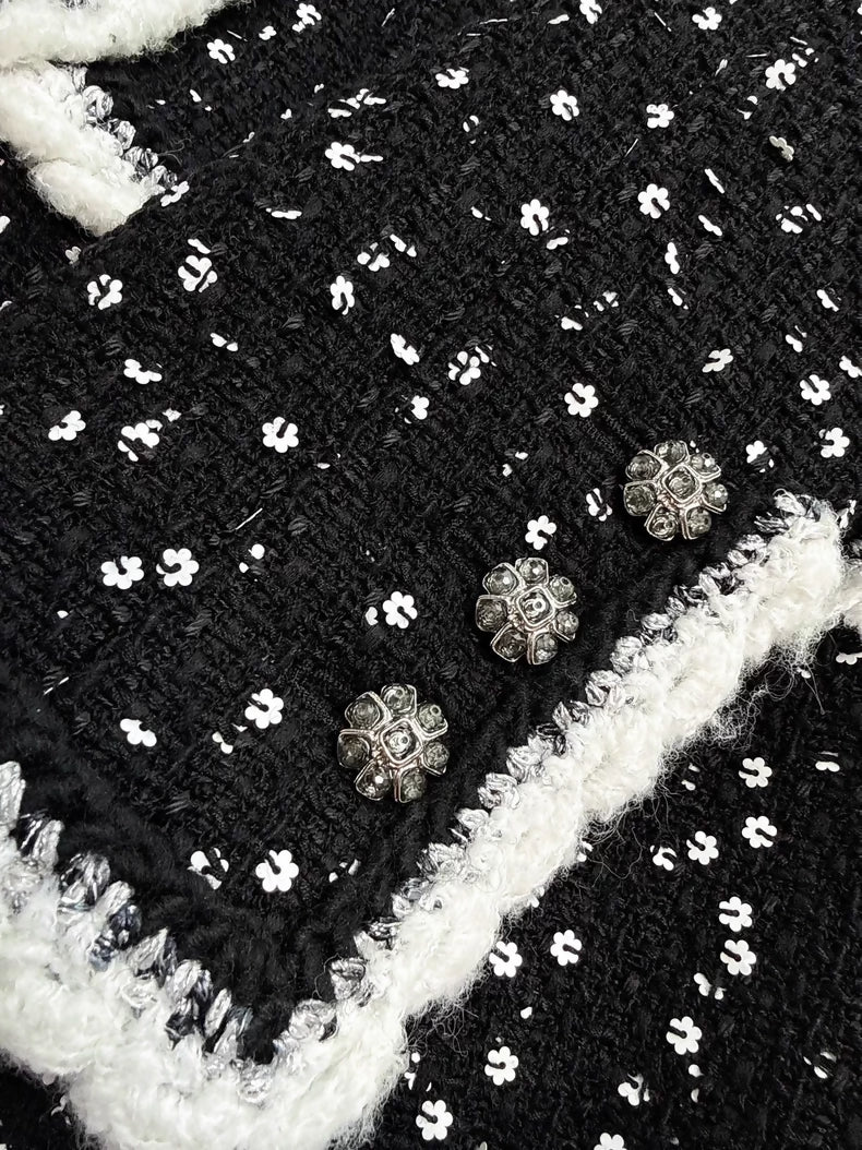 Chanel 23K tweed white knit dress