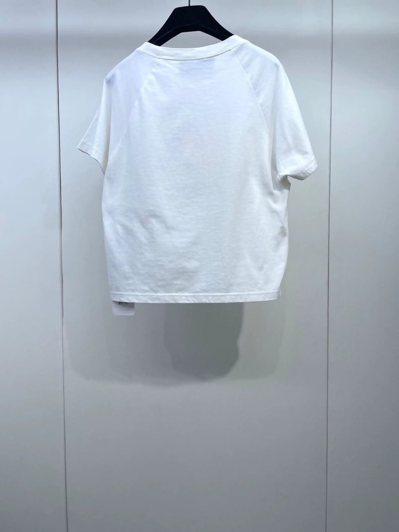 Gucci White shirt with embroidered weather motif