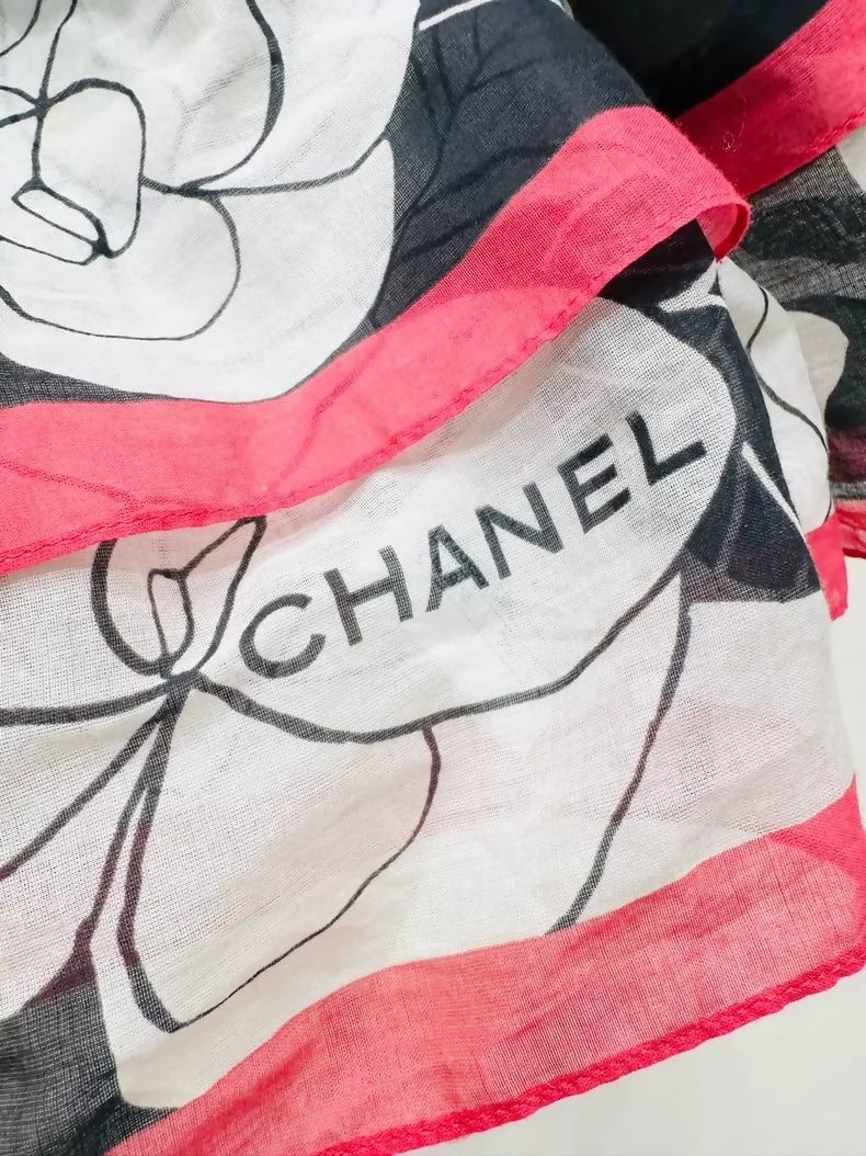 Chanel camellia off-the-shoulder cropped top