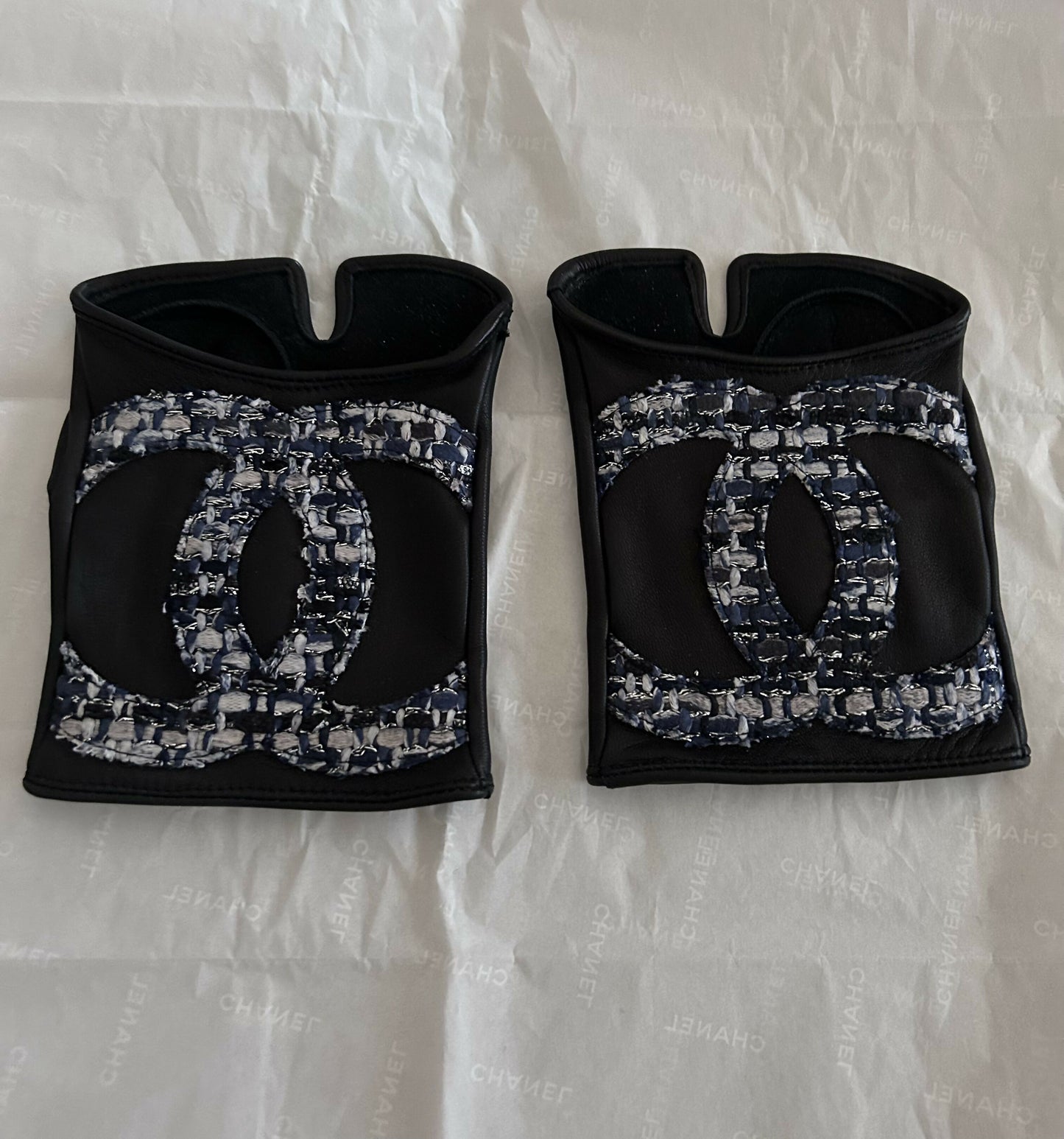 Chanel fingerless gloves