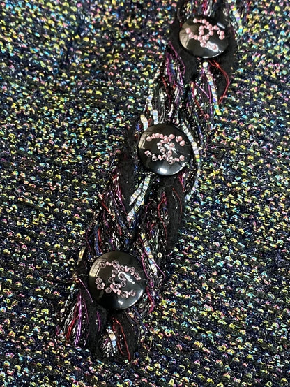 Chanel 21K Neon Sequin Double Pocket Dress