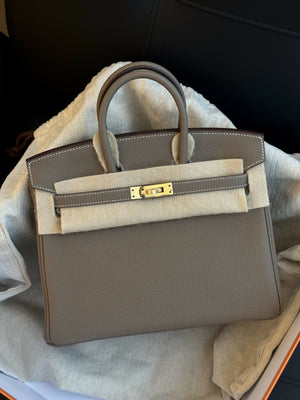 Hermès Birkin 25 Étoupe Togo Leather with Gold Hardware