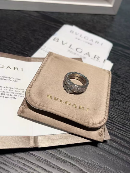 Bvlgari Serpenti white gold ring