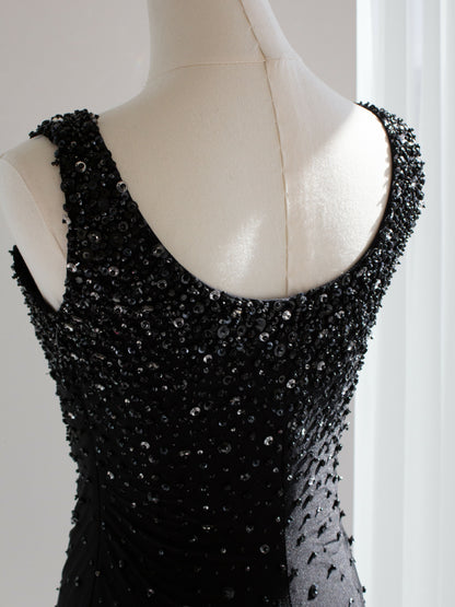 gianni versace couture spring 1996 black embellished mini dress 10