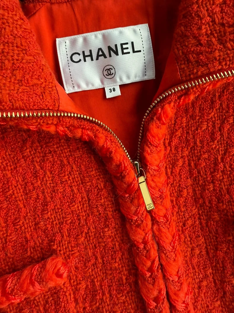 Chanel red tweed jacket