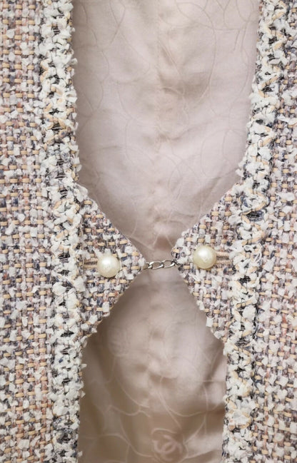Chanel 2003 Tweed Pearl Jacket