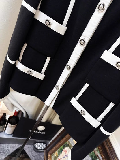 Chanel 20A black and white jacket
