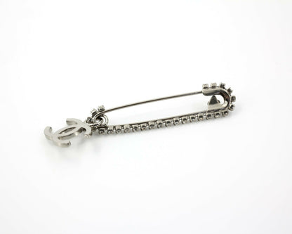 Chanel Vintage 01P Rhinestone Spring/Summer Collection Silver-Tone Brooch