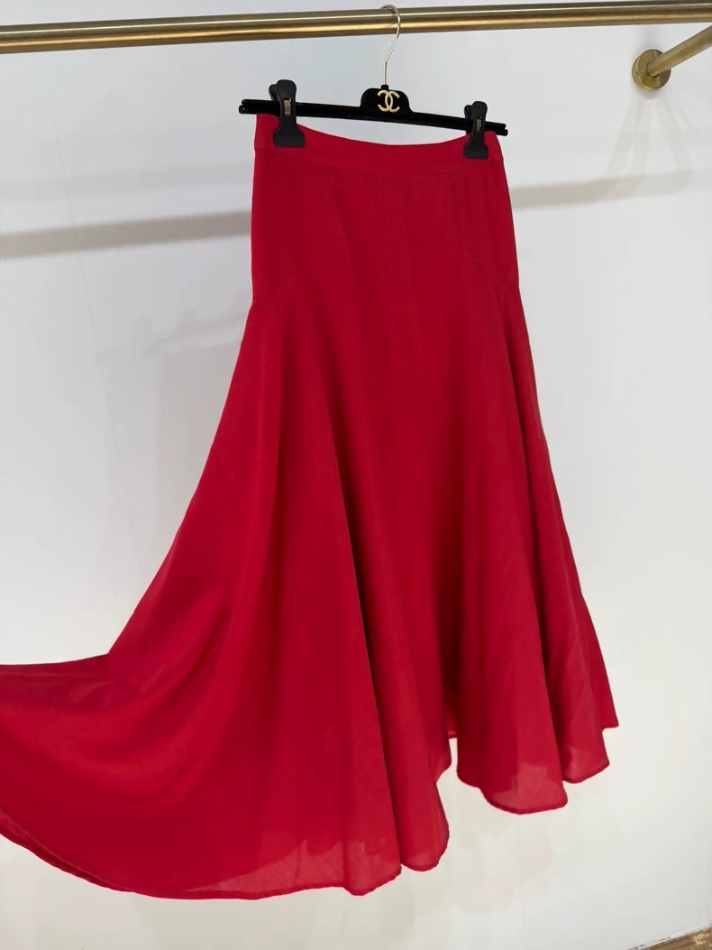 Loro Piana extra-large red skirt