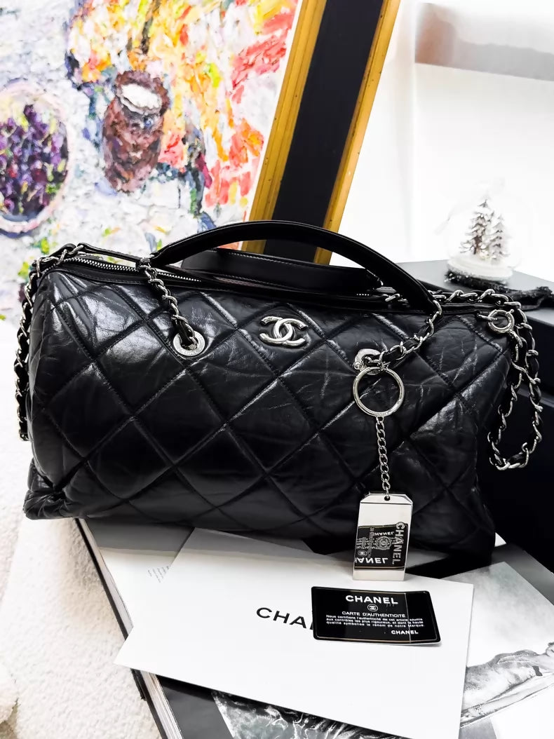 Chanel 20C Black Boston Bag