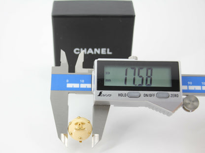 Chanel Vintage 96C Resin Light Brown Loop Clip-on Earrings