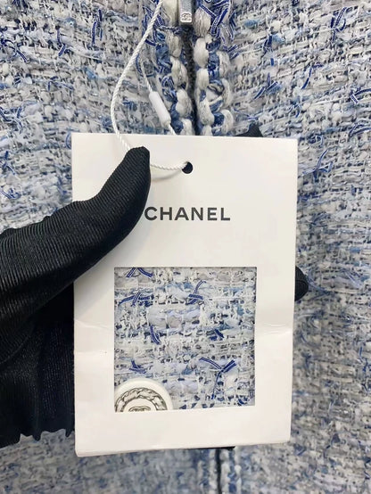 Chanel 19 Blue and White tweed Jacket