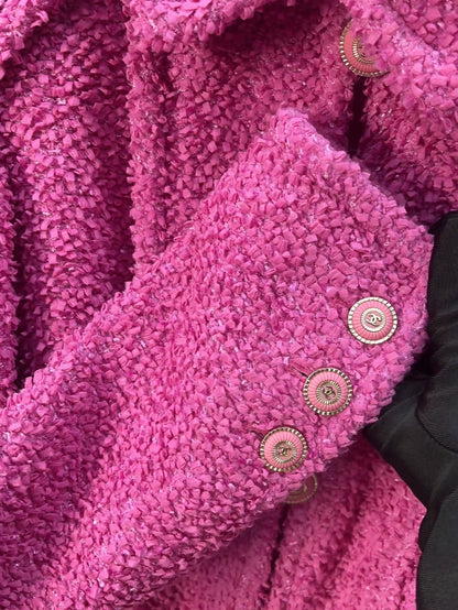 Chanel 2020 rose pink tweed jacket