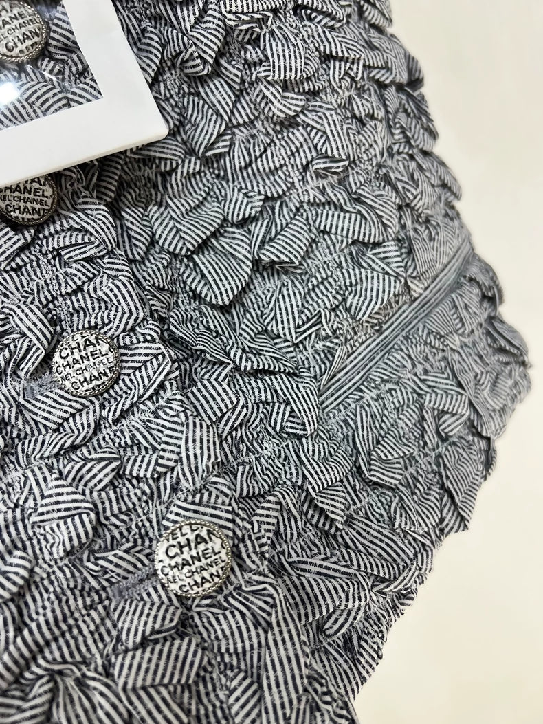 Chanel 24P Grey striped Vest