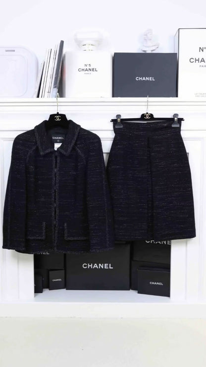 Chanel 2009 black jacket and skirt set
