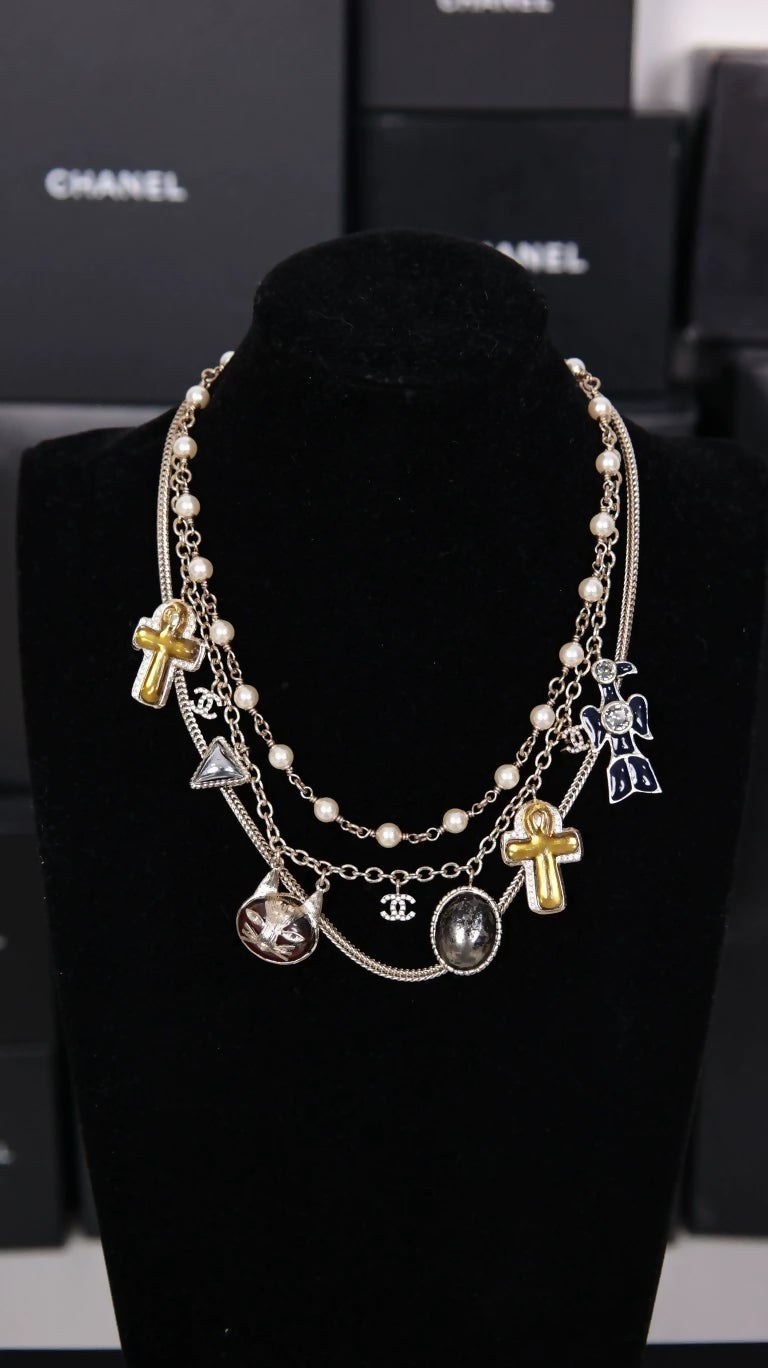 Chanel 2019 Egypt Collection Multi-layer charms Necklace