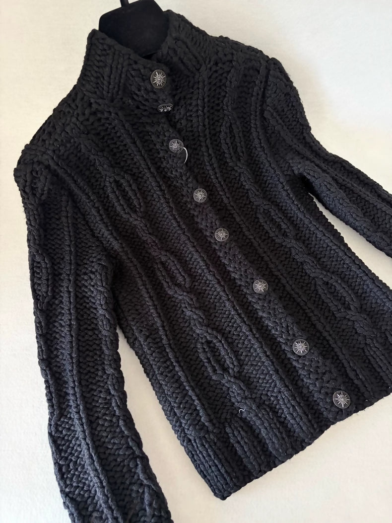 Chanel 15A Black Cashmere Bow Sweater