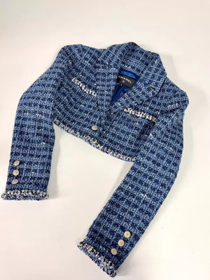 Chanel 25A Blue tweed Jacket