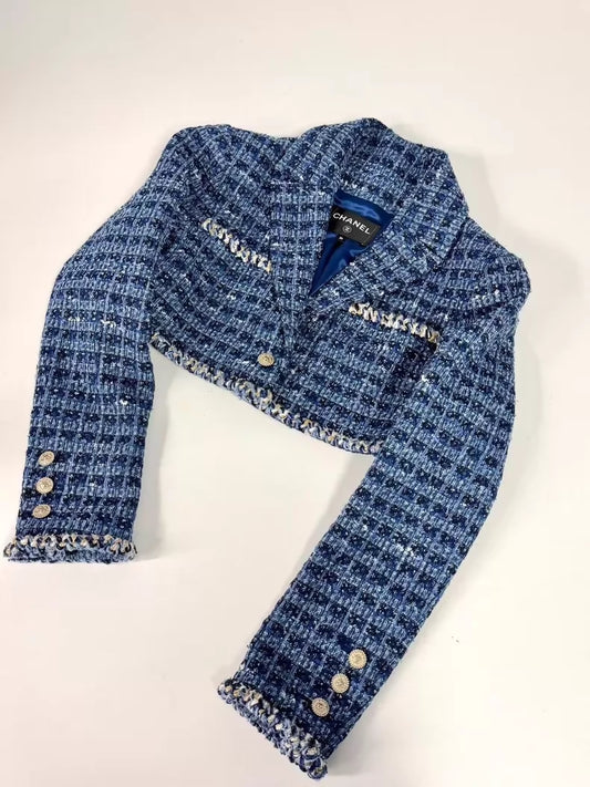 Chanel 25A Blue tweed Jacket