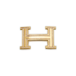 Hermès 18K Rose Gold & Diamonds Belt Buckle