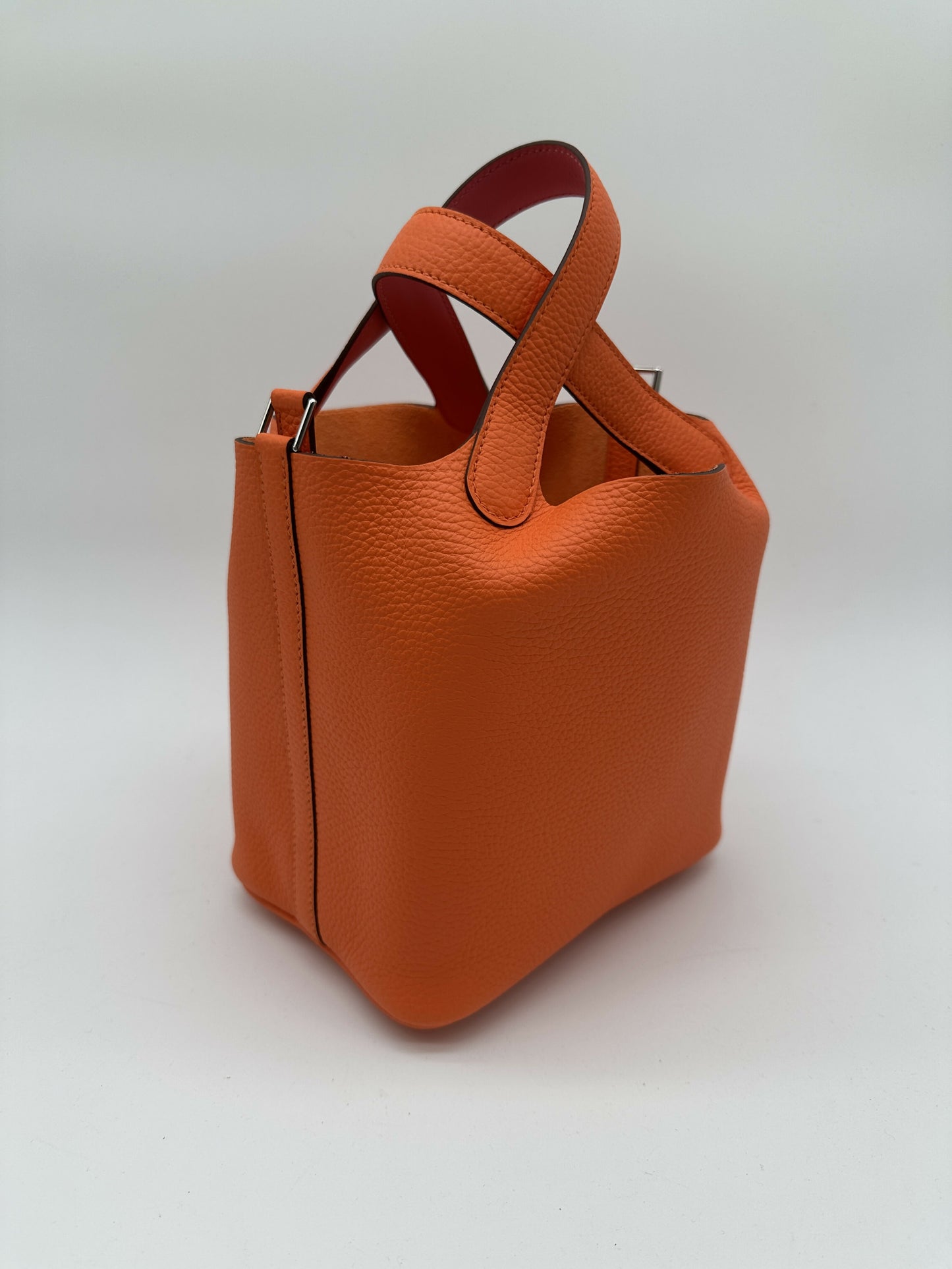 Hermès Picotin 18 Eclat Clemence/Swift Orange Minium/Rose Azalee W