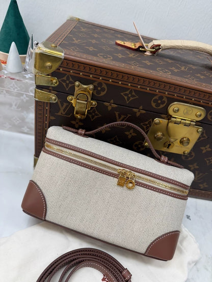 Loro Piana L19 Caramel Canvas &amp; Leather bag