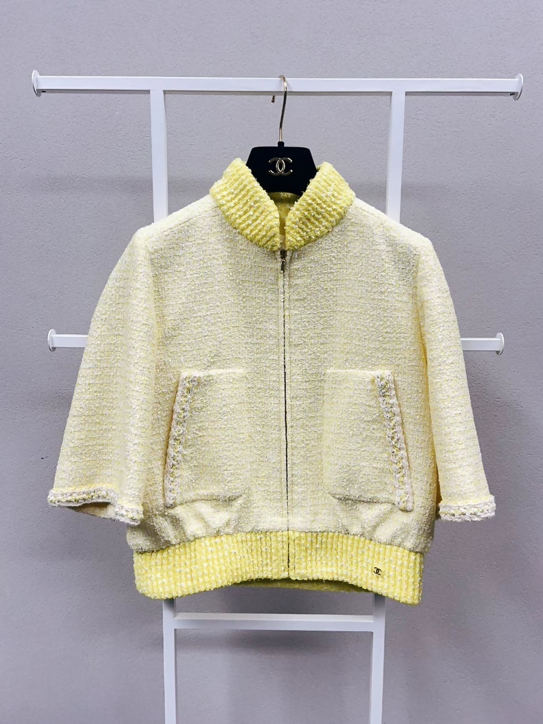 Chanel 19 Beach Series Yellow Short Sleeve Jacket
