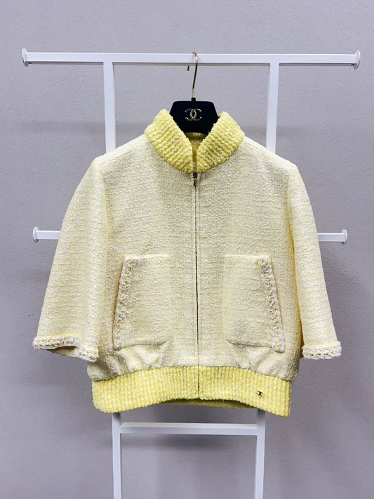Chanel 19 Beach Series Yellow Short Sleeve Jacket