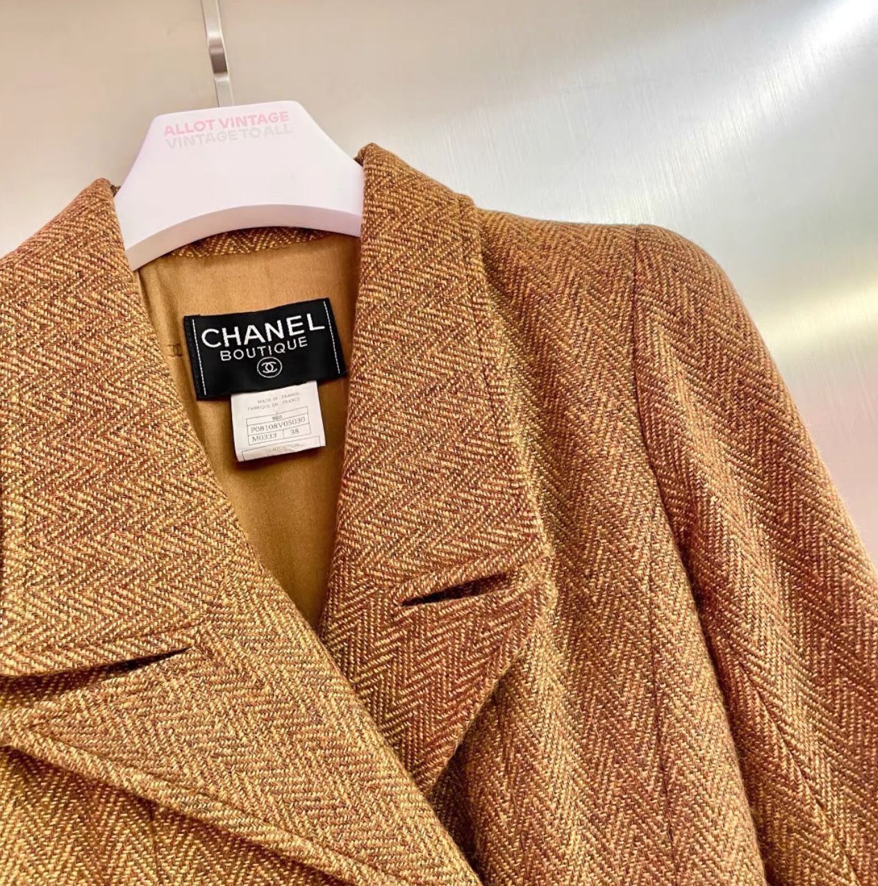 Vintage Chanel brown tweed jacket