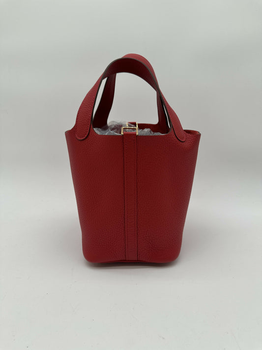 Hermès Picotin 18 Rouge Casaque GHW W 2025
