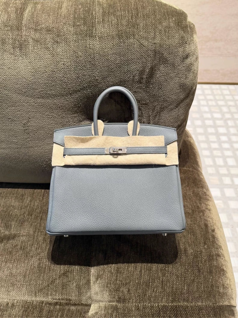 Hermes Birkin 25 CK63 Vert Amande Togo leather palladium hardware