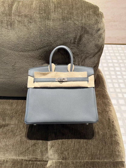 Hermes Birkin 25 CK63 Vert Amande Togo leather palladium hardware