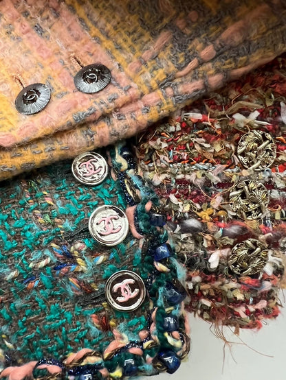 Chanel 23A Green tweed Jacket