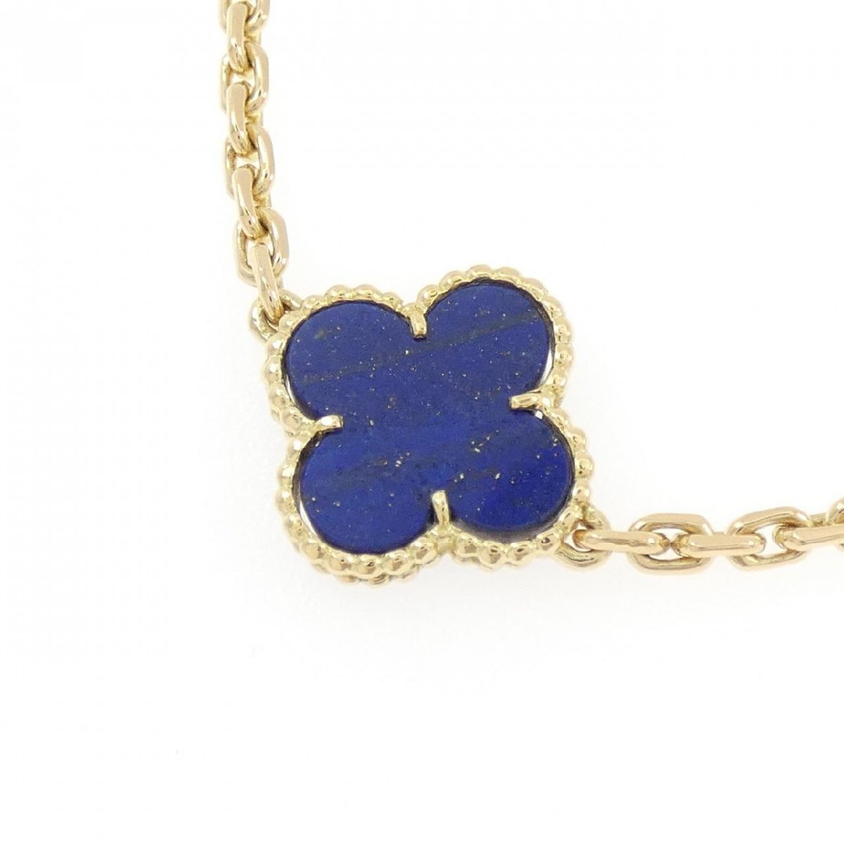Van Cleef & Arpels Vintage Alhambra Lapis Lazuli 20 Motif Yellow Gold Necklac