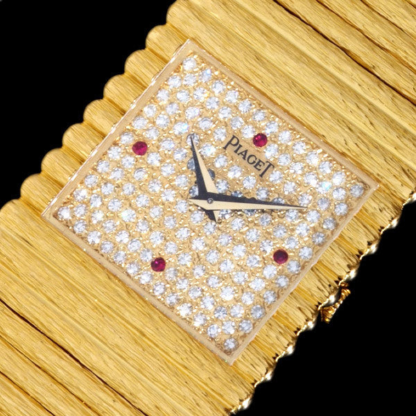 PIAGET Diamond 18K Solid Gold Celebrity Men's Manual Wind