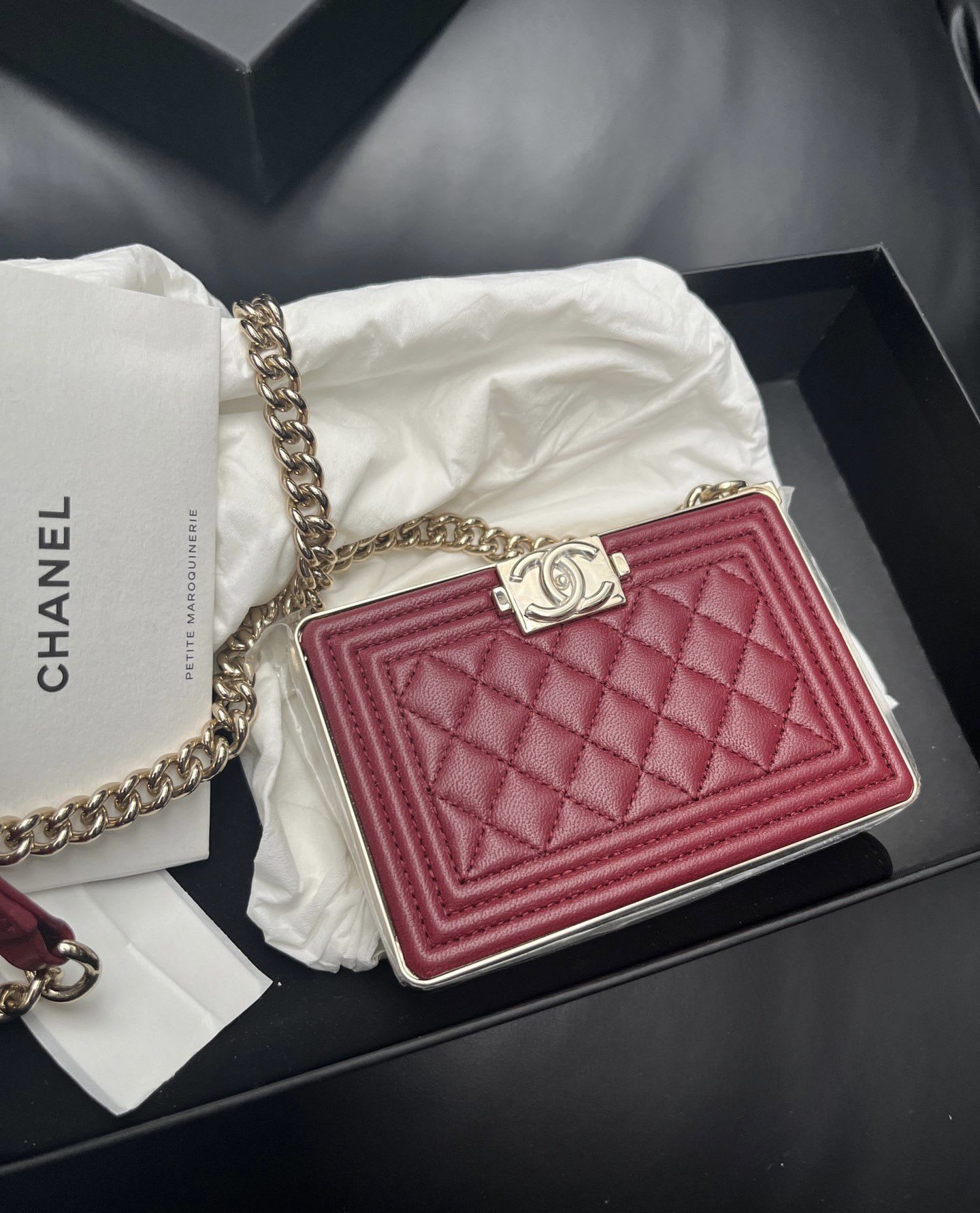 Chanel 22a mini leboy evening bag