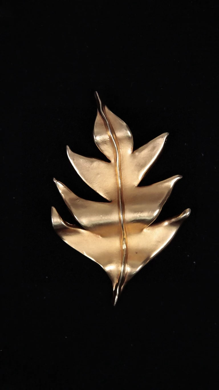 Chanel 1986 Oversized Leaf Brooch