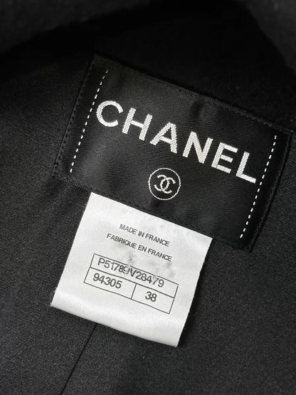 Chanel 2014/15 Paris-Salzburg Black Cashmere Cape Coat